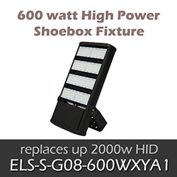 ELS 600 watt LED High Power Shoebox Fixture